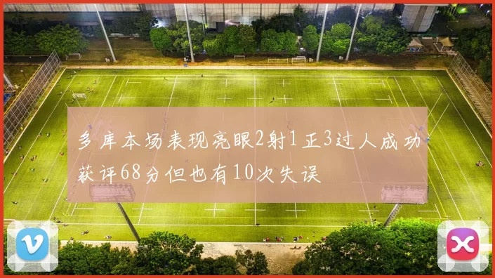 多库本场表现亮眼2射1正3过人成功获评68分但也有10次失误
